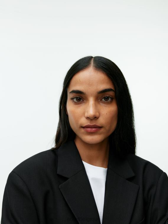 ARKET blazer oversize en sergé de laine mélangée femmes noir T46DR485 vêtements