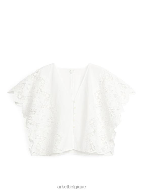 ARKET blouse en broderie anglaise femmes blanc T46DR35 vêtements