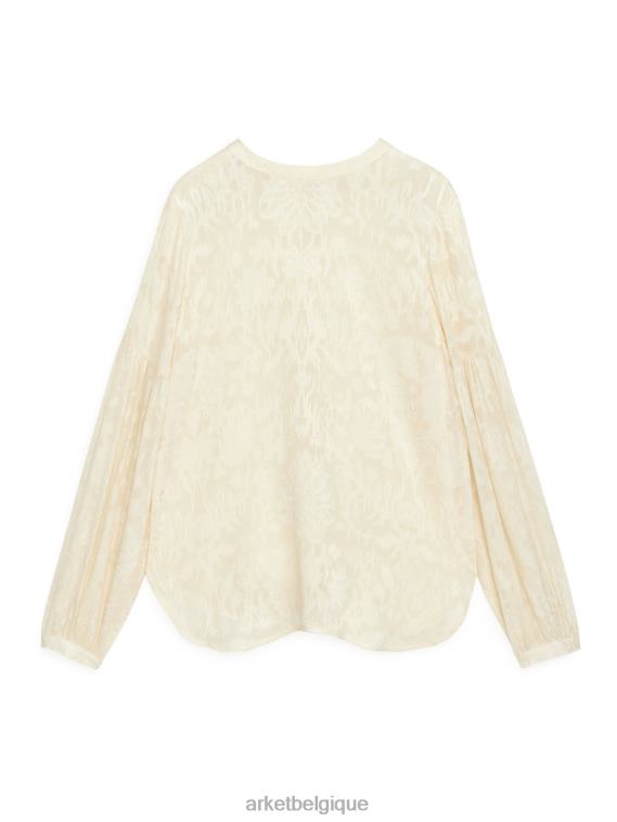 ARKET blouse à fleurs femmes blanc cassé T46DR68 vêtements