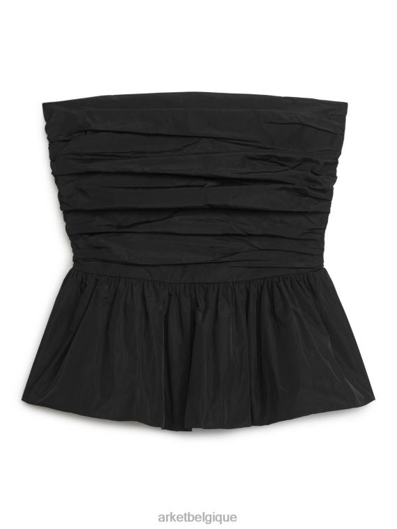 ARKET bustier froncé femmes noir T46DR59 vêtements