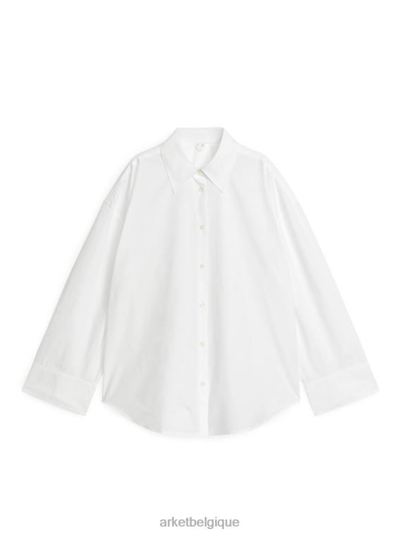 ARKET chemise décontractée en popeline femmes blanc T46DR5 vêtements