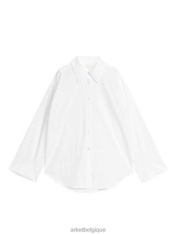 ARKET chemise décontractée en popeline femmes blanc T46DR65 vêtements