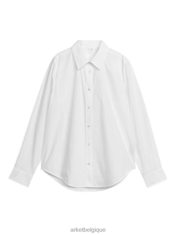 ARKET chemise droite en popeline femmes blanc T46DR16 vêtements