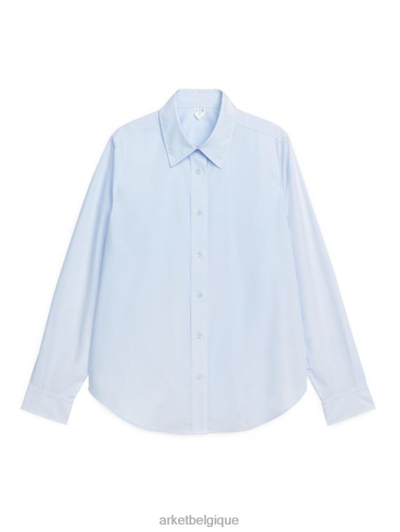 ARKET chemise droite en popeline femmes bleu clair T46DR66 vêtements
