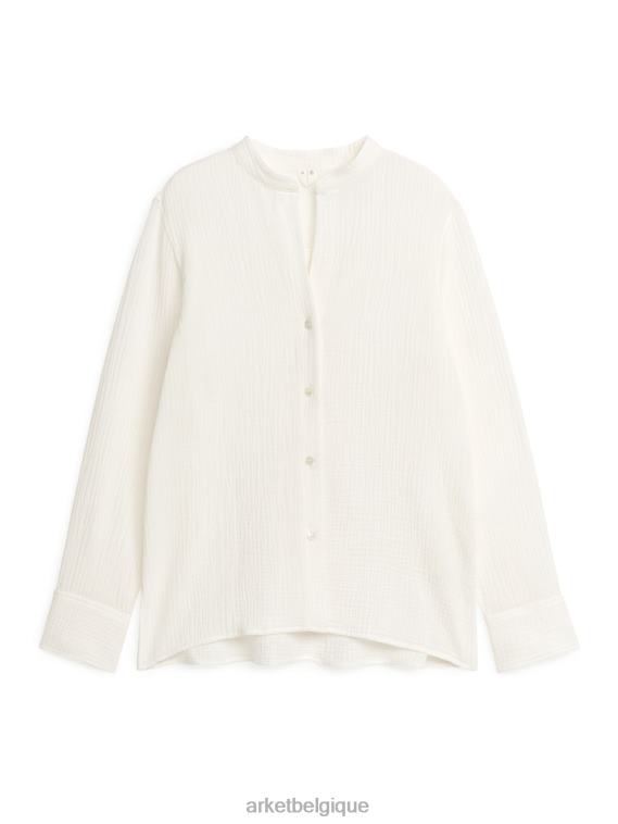 ARKET chemise en coton froissé femmes blanc T46DR19 vêtements