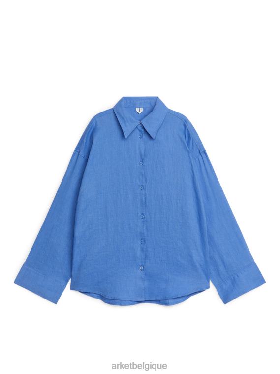 ARKET chemise en lin femmes bleu T46DR8 vêtements