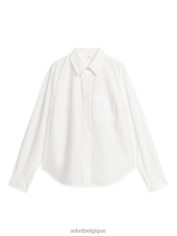 ARKET chemise en popeline femmes blanc T46DR56 vêtements