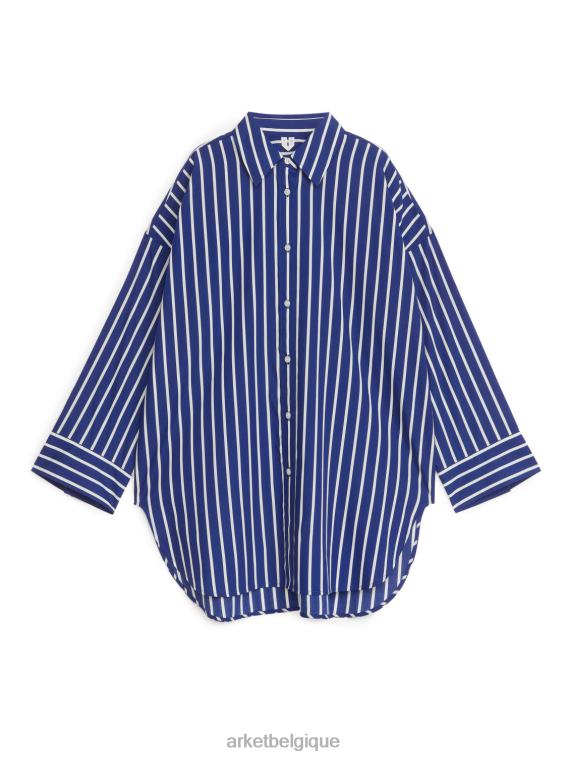 ARKET chemise surdimensionnée femmes bleu blanc T46DR43 vêtements