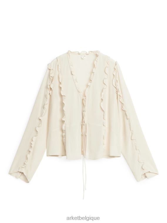 ARKET chemisier à volants femmes blanc cassé T46DR4 vêtements