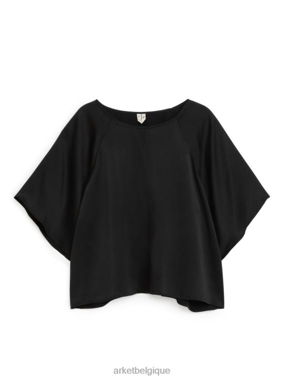 ARKET haut en soie femmes noir T46DR31 vêtements