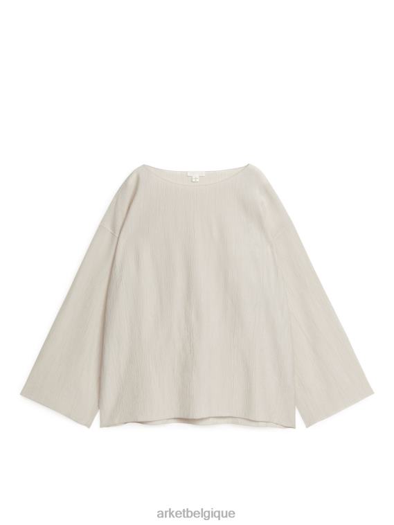 ARKET haut froissé femmes blanc cassé T46DR18 vêtements