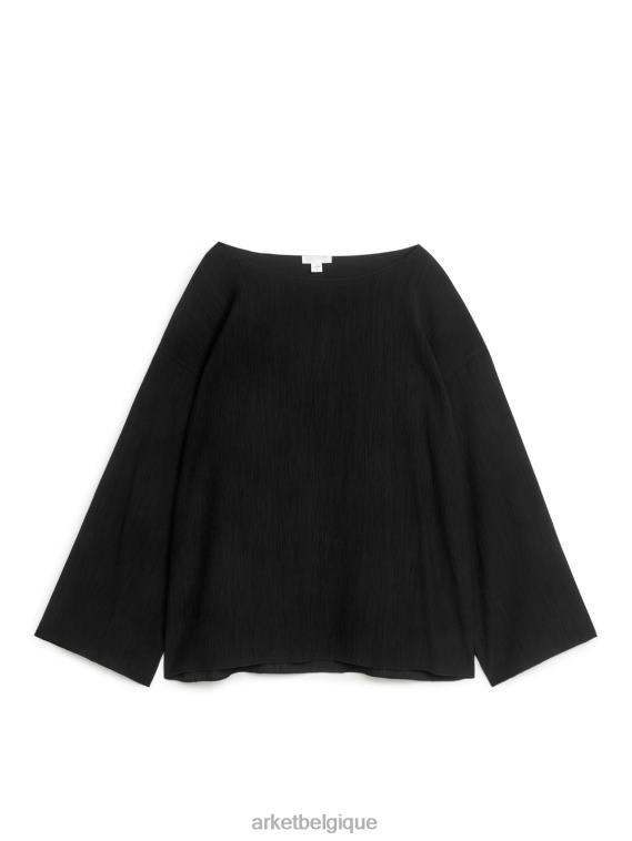 ARKET haut froissé femmes noir T46DR47 vêtements