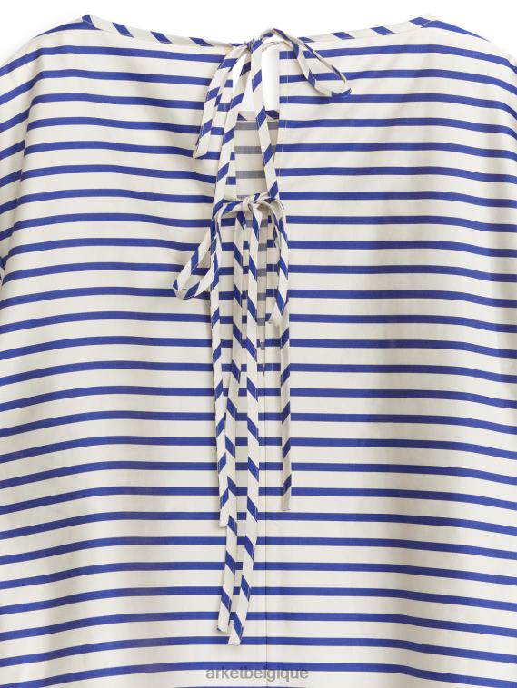 ARKET haut à nouer au dos femmes bleu blanc T46DR338 vêtements