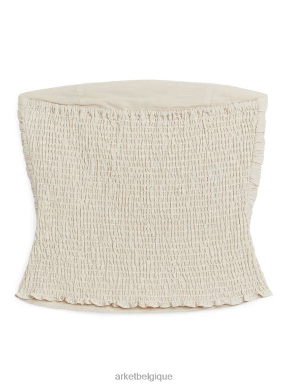 ARKET haut tube plissé femmes blanc cassé T46DR34 vêtements