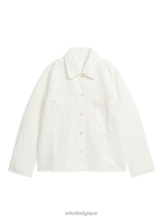 ARKET surchemise en lin mélangé femmes blanc cassé T46DR12 vêtements