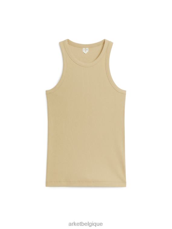 ARKET débardeur côtelé femmes beige T46DR307 vêtements