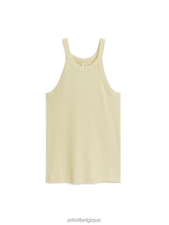 ARKET débardeur côtelé femmes beige T46DR308 vêtements