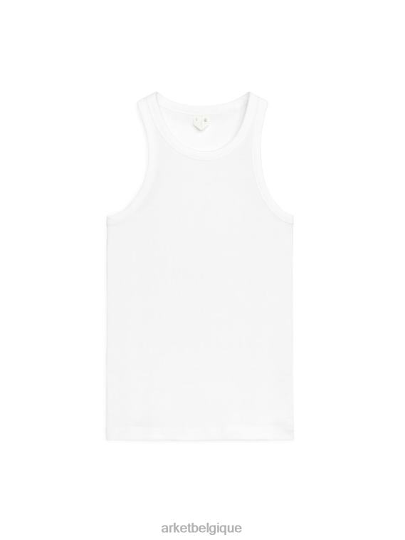 ARKET débardeur côtelé femmes blanc T46DR275 vêtements