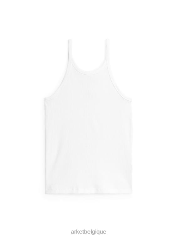 ARKET débardeur côtelé femmes blanc T46DR322 vêtements