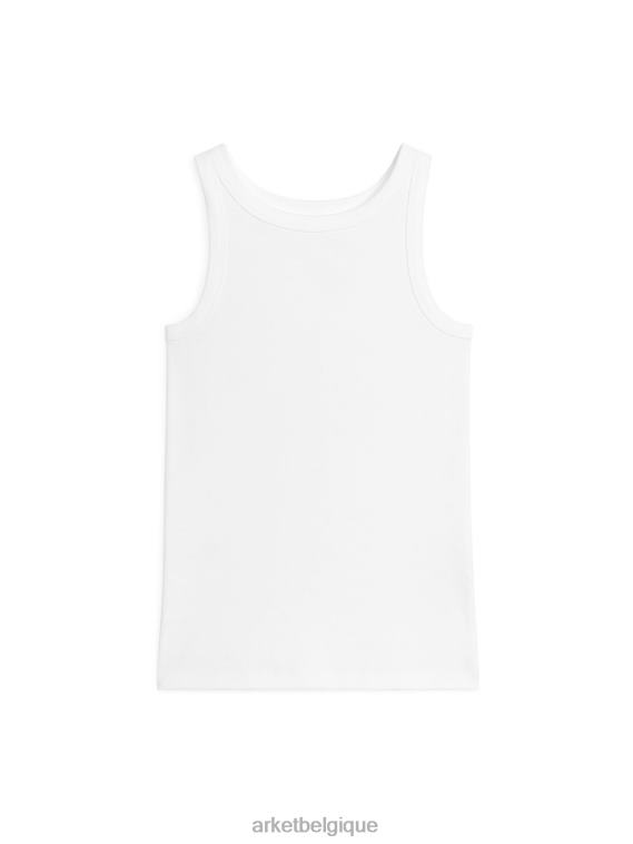 ARKET débardeur côtelé femmes blanc T46DR383 vêtements