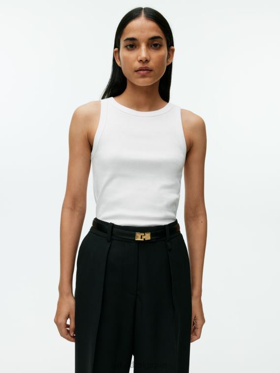 ARKET débardeur côtelé femmes blanc T46DR383 vêtements