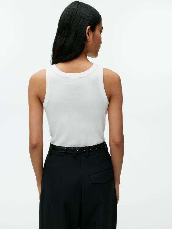 ARKET débardeur côtelé femmes blanc T46DR383 vêtements