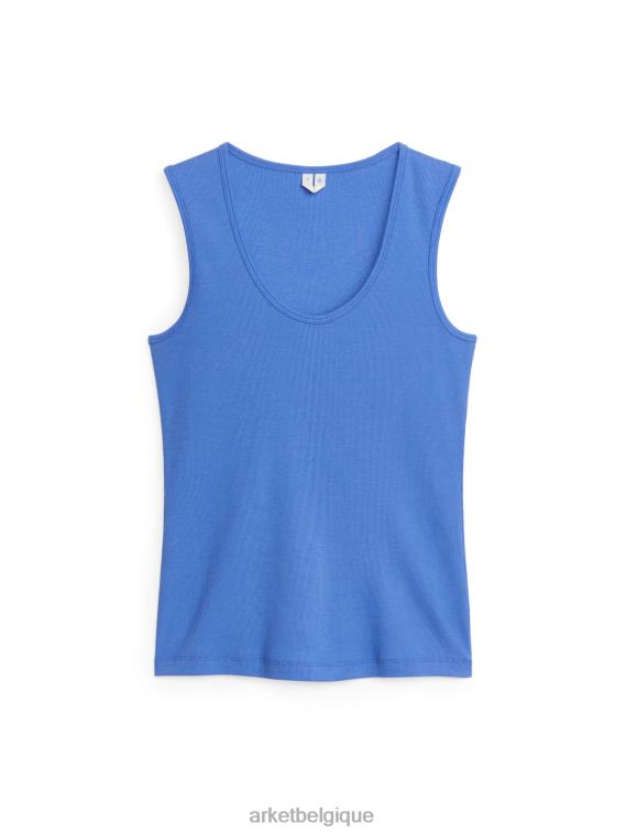 ARKET débardeur côtelé femmes bleu moyen T46DR314 vêtements