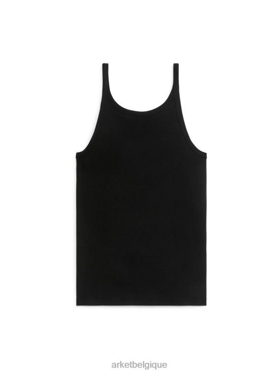 ARKET débardeur côtelé femmes noir T46DR320 vêtements
