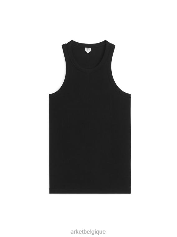 ARKET débardeur côtelé femmes noir T46DR382 vêtements