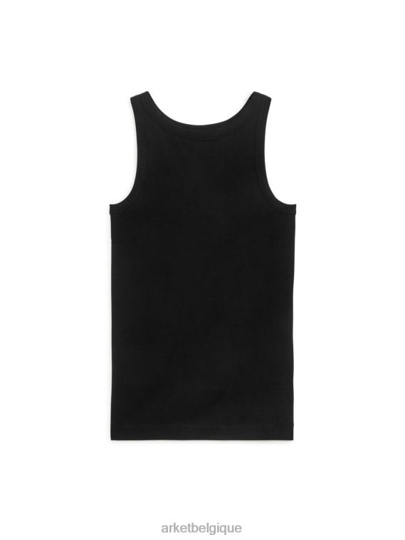 ARKET débardeur côtelé femmes noir T46DR384 vêtements