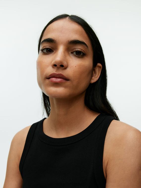 ARKET débardeur côtelé femmes noir T46DR384 vêtements