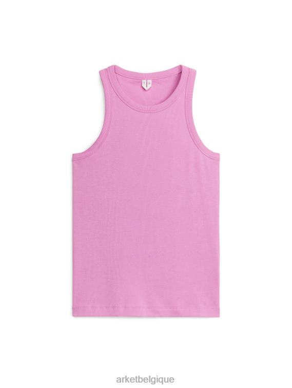 ARKET débardeur côtelé femmes rose T46DR289 vêtements