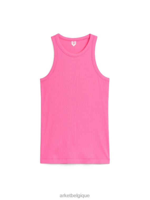 ARKET débardeur côtelé femmes rose vif T46DR342 vêtements