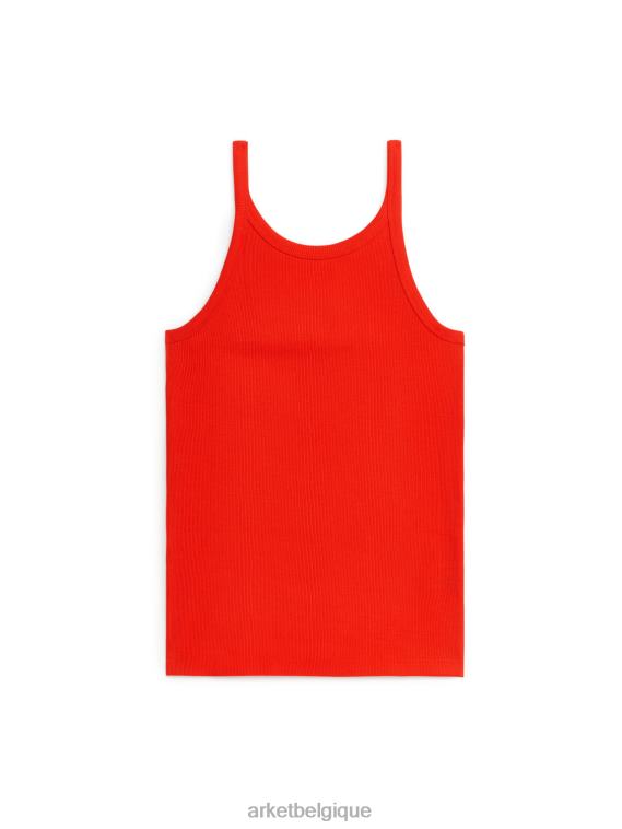 ARKET débardeur côtelé femmes rouge T46DR313 vêtements