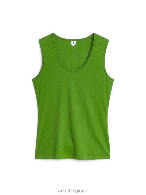 ARKET débardeur côtelé femmes vert T46DR330 vêtements