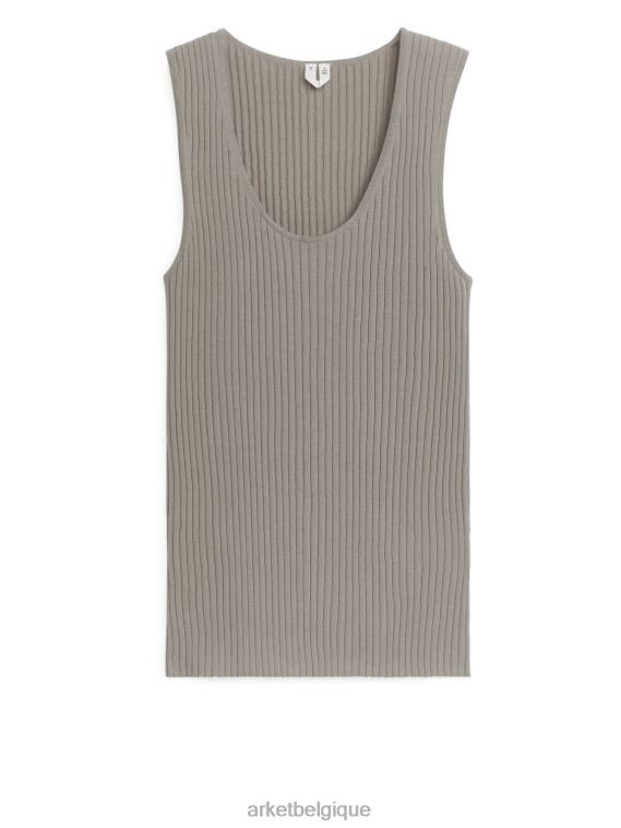 ARKET débardeur en maille femmes taupe T46DR300 vêtements
