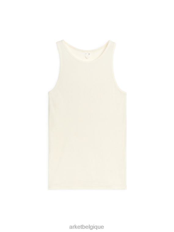 ARKET débardeur en soie femmes blanc cassé T46DR358 vêtements