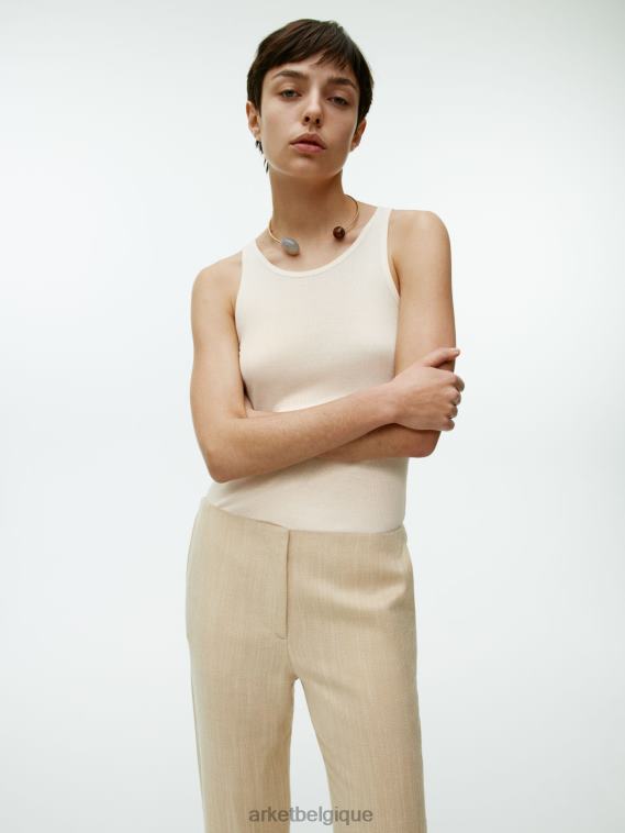 ARKET débardeur en soie femmes blanc cassé T46DR358 vêtements