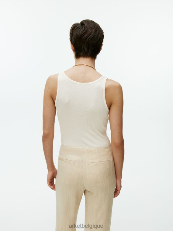 ARKET débardeur en soie femmes blanc cassé T46DR358 vêtements