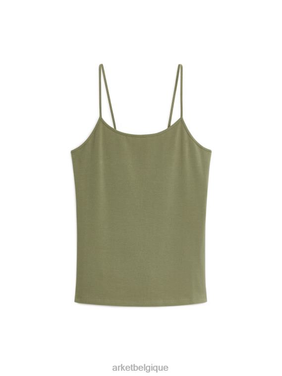 ARKET haut à bretelles en jersey femmes vert kaki T46DR309 vêtements