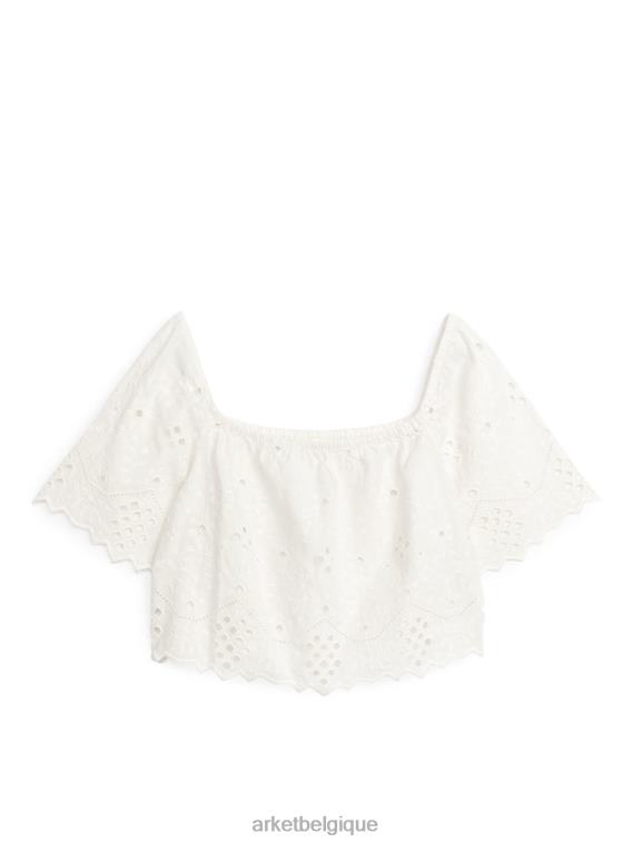 ARKET haut brodé femmes blanc T46DR37 vêtements