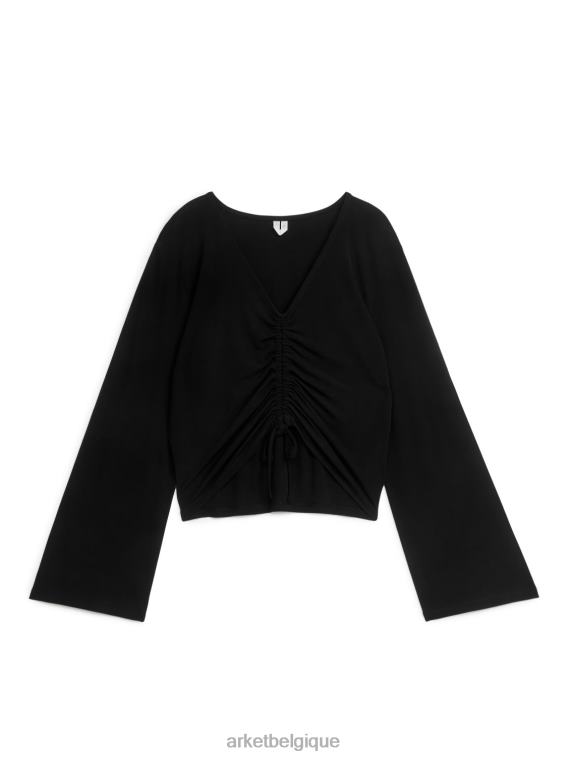 ARKET haut à cordon de serrage femmes noir T46DR327 vêtements