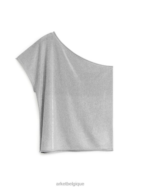ARKET haut à une épaule femmes argent T46DR303 vêtements