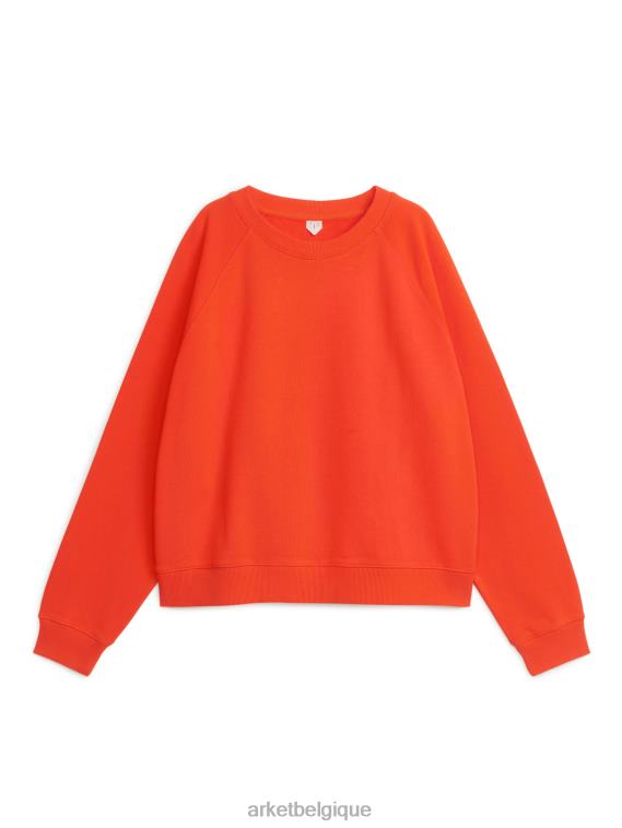 ARKET sweat-shirt en molleton doux femmes orange T46DR318 vêtements