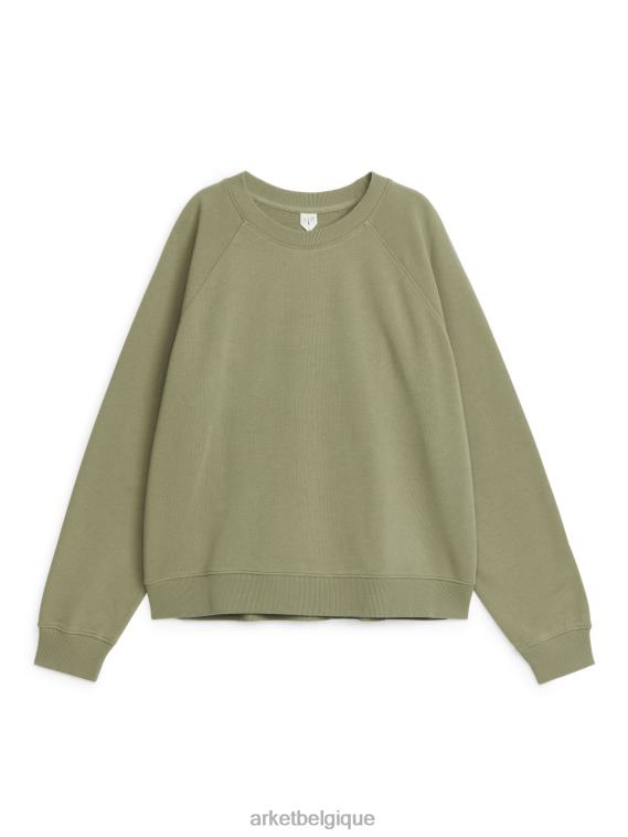 ARKET sweat-shirt en molleton doux femmes vert T46DR291 vêtements