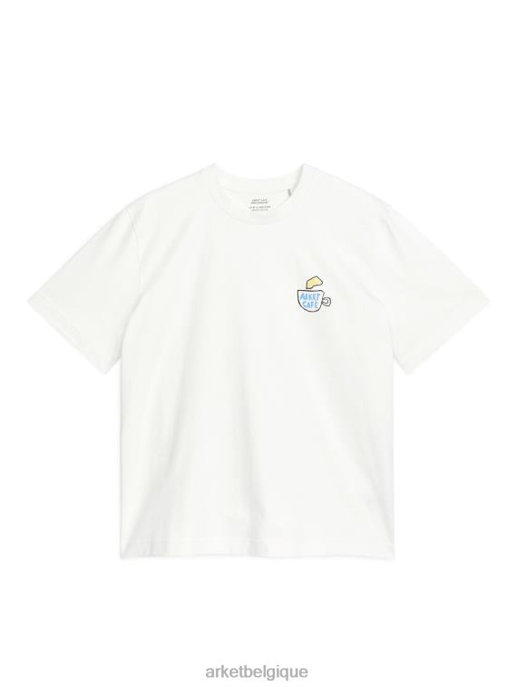ARKET t-shirt café femmes blanc T46DR1039 vêtements