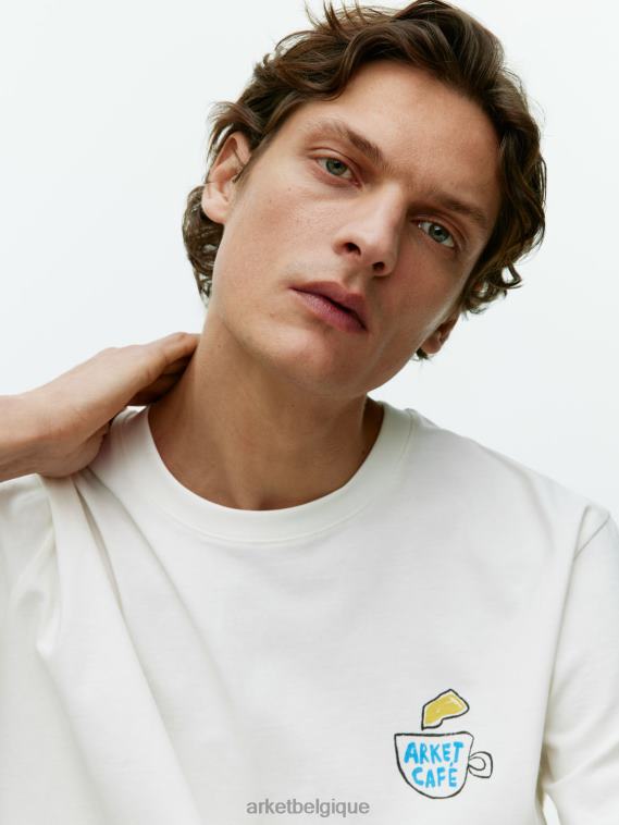 ARKET t-shirt café femmes blanc T46DR1039 vêtements