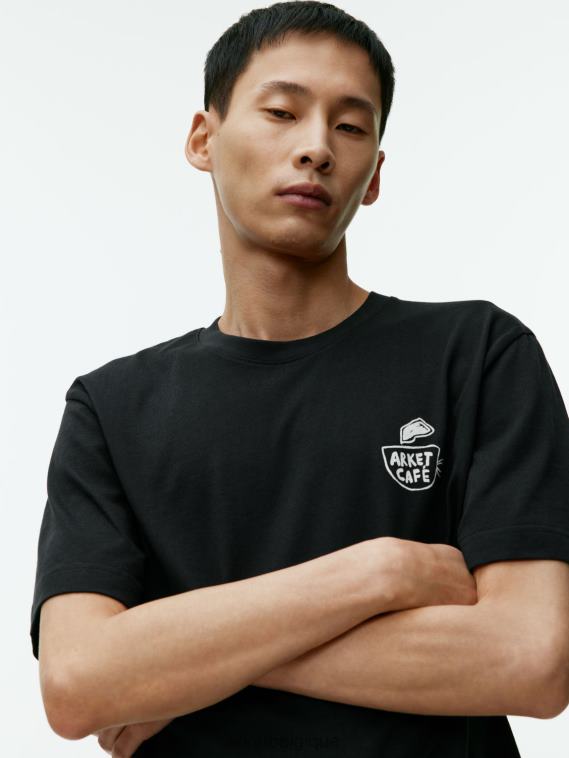 ARKET t-shirt café femmes noir T46DR1037 vêtements