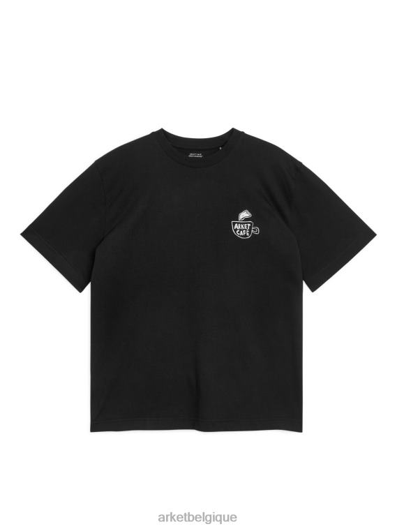 ARKET t-shirt café femmes noir T46DR1037 vêtements