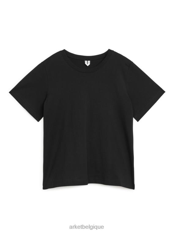 ARKET t-shirt carré femmes noir T46DR370 vêtements